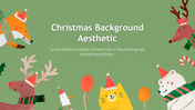 Aesthetic Christmas Cartoon Background PPT Slide 