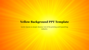 Bright yellow background with radiating sunburst effect and centered placeholder text.