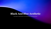 Black And Blue Aesthetic Background Template