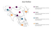 Our Attractive Asia Outline PowerPoint Presentation