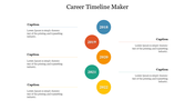 Simple Career Timeline Maker PowerPoint Slide