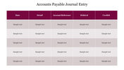 Accounts Payable Journal Entry PowerPoint Template