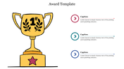 Best Award Template For Presentation With Three Captions