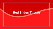 Slide with a red background with a gradient wavy design elements through center and a title text with a white bold font.