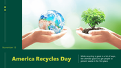 America Recycles Day PowerPoint Template For Slides