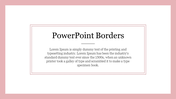 PowerPoint slide featuring a clean and simple design with red-dotted borders surrounding the central text area.