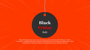 Black Friday Slide Template With Orange Background