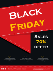 Black Friday Flyer PowerPoint And Google Slides Template 