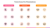 Creative Vector Icons For Presentations PPT Template