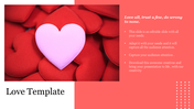 Creative Vibrant red Love Template For Presentation