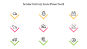 Best Service Delivery Icons PowerPoint Presentation Template