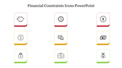 Informative Financial Constraints Icons PowerPoint Template