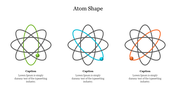 Innovative Atom Shape PowerPoint Presentation Slide