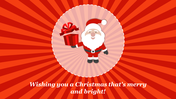 Cute Santa Christmas Theme PowerPoint Template Slide