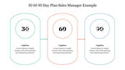 30 60 90 Day Plan Sales Manager Example PPT Template