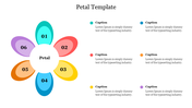 Multicolored Petal Template Presentation Slide