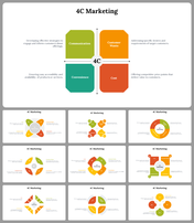 4C Marketing PPT Presentation and Google Slides Templates