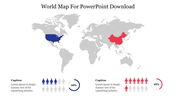 Editable World Map For PowerPoint Download Slide