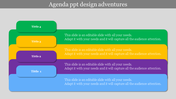 Multicolored Agenda PPT Design for Organized Meetings