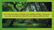 Amazing Forest Presentation Template Slide Design