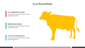 Attractive Cow PowerPoint Presentation Template Slide