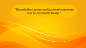 Wave Model Of Orange Background Template For Presentation