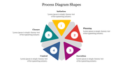 Multicolored Process Diagram Shapes PowerPoint Presentation