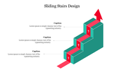 Stunning Sliding Stairs Design PowerPoint Template