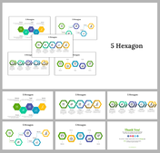 Awesome 5 Hexagon PowerPoint And Google Slides Templates