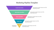 Marketing funnel slide in multi colour illustrating stages from Lead Conversion to Customer, ideal for sales presentations.