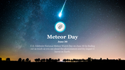 Creative Meteor PPT Template Presentation Slide Design