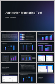 Application Monitoring PowerPoint and Google Slides Themes