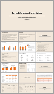 Easy To Custom Payroll Company Presentation Template