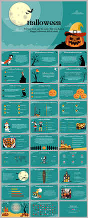 Editable Scary Halloween PowerPoint Presentation Designs