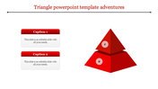 Stunning Triangle PowerPoint Template In Red Color Slide