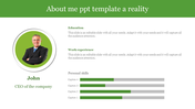 Professional About Me PPT Template