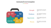 SWOT Template For PPT And Google Slides With Puzzle Model