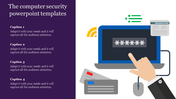 Four Noded Security PowerPoint Templates for Data Protection