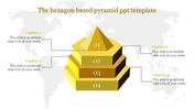 Use 3D View Of Pyramid With Four Nodes Slide Design