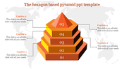 Stunning Pyramid PPT Template With Orange Color Slide Design