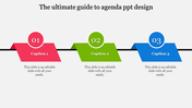 Awesome Agenda PPT Design With Three Nodes Slide Design