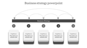 Fantastic Business Strategy PowerPoint with Five Nodes