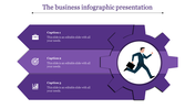 Amazing Infographic Presentation with Three Nodes Slide