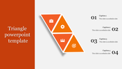 Vibrant 4 Noded Triangle PowerPoint Template & Google Slides