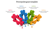 PowerPoint Gears Template And Google Slides In Multicolor Slide