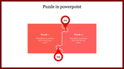 Affordable Puzzle PPT Template Design With Red Color