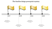 Awesome Timeline PowerPoint Presentation In Flag Model