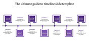 Purple Colored Timeline PowerPoint Presentation Template 