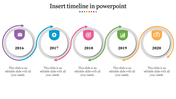 Editable Insert Timeline In PowerPoint Template 