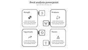 Attractive SWOT Analysis PowerPoint In Grey Color Slide